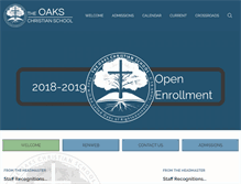 Tablet Screenshot of oakschristianschool.org